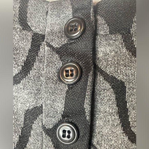 En Focus Women Gray Knit Print A-Line Short Sleeve Dress - Size 14W - Picture 6 of 11